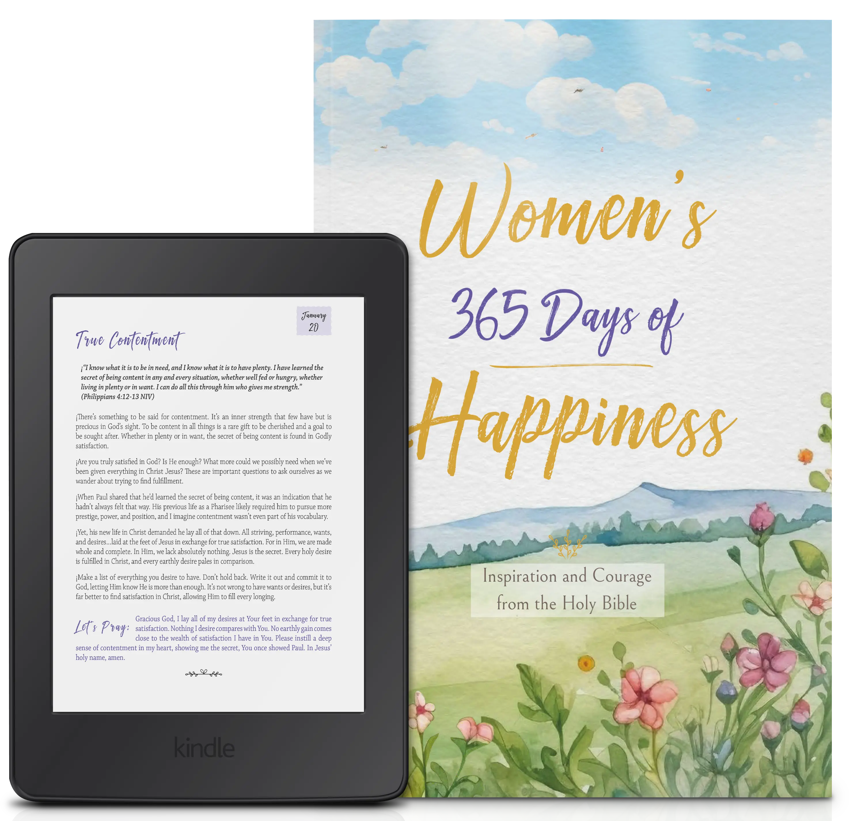 Cover for 365 Days to Happiness devotional book
